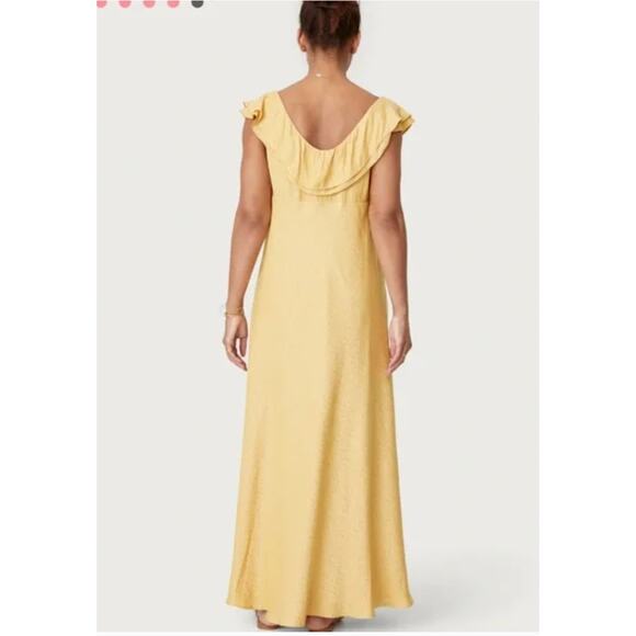NWT Hatch Emily Dress in Canary Yellow Maxi Ruffle Sleeveless- Size 3/ Large - Picture 3 of 9